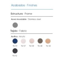Colores disponibles en el parasol Ágora
