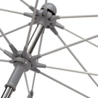 Detalle del sistema de varillas del parasol Ágora