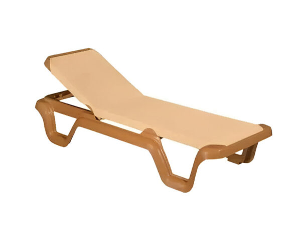 Gandula Lola Prestige amb l'estructura color fusta i el teixit color khaki