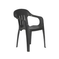 Cadira de braços Selva de color gris fosc