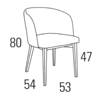 Medidas sillón A54-031