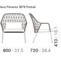 Mesures Butaca Panarea Lounge 3679