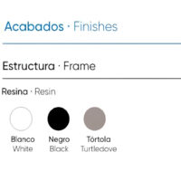 Colors disponibles a la cadira de braços Duna