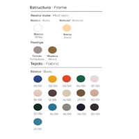 Colores disponibles en la tumbona Noa