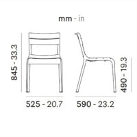 Medidas Silla Souvenir 550