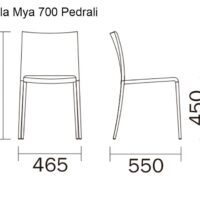 Medidas Silla Mya 700