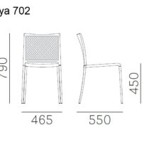 Medidas silla Mya 702