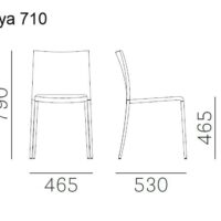 Medidas Silla Mya 710
