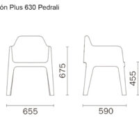 Medidas Sillón Plus 630