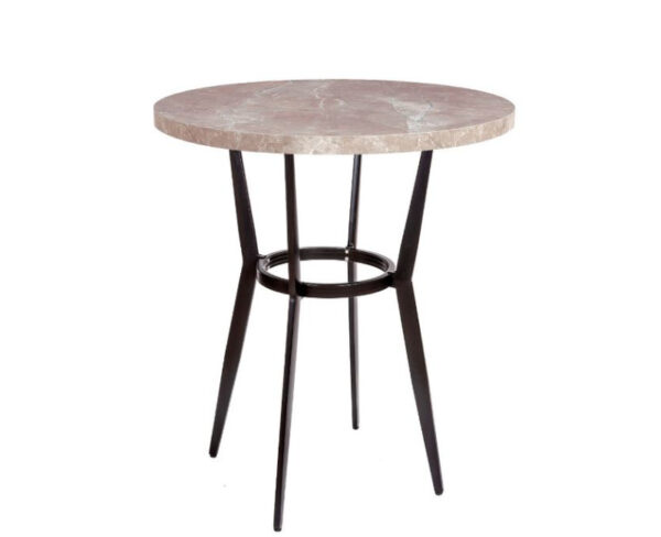 Mesa Louis Alta con estructura negra y sobre melamina atenea