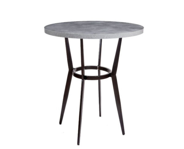 Mesa Louis Alta con estructura negra y sobre melamina Chicago