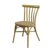Silla Stoa estructura deco bambú y asiento trenzado atlas