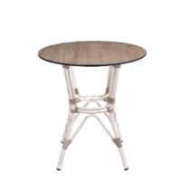 Mesa Dominica con estructura bambú blanco y sobre compact pompeya