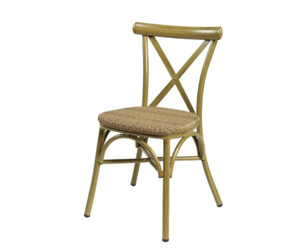 Silla Atenas con estructura deco bambú y asiento trenzado atlas