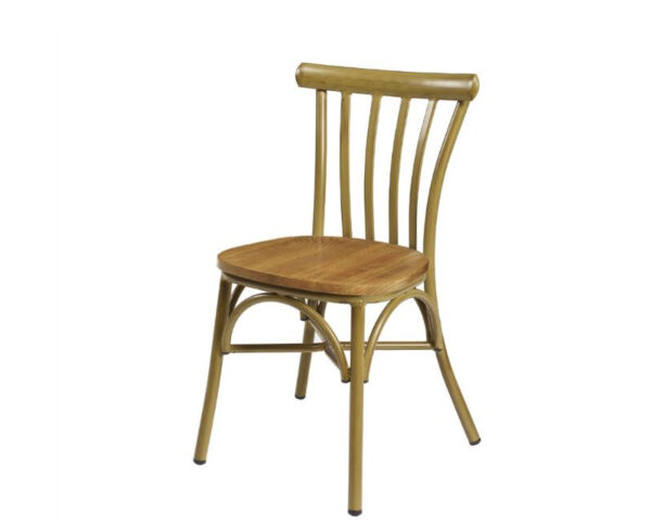 Silla Stoa estructura deco bambú y asiento madera maciza