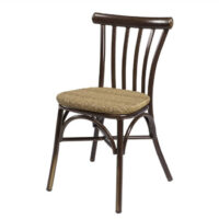 Silla Stoa estructura deco nogal y asiento trenzado atlas