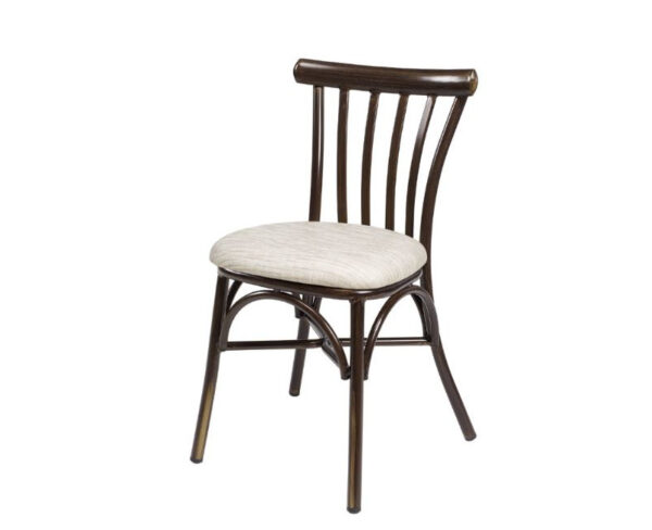Silla Stoa estructura deco nogal y asiento PU Indiana