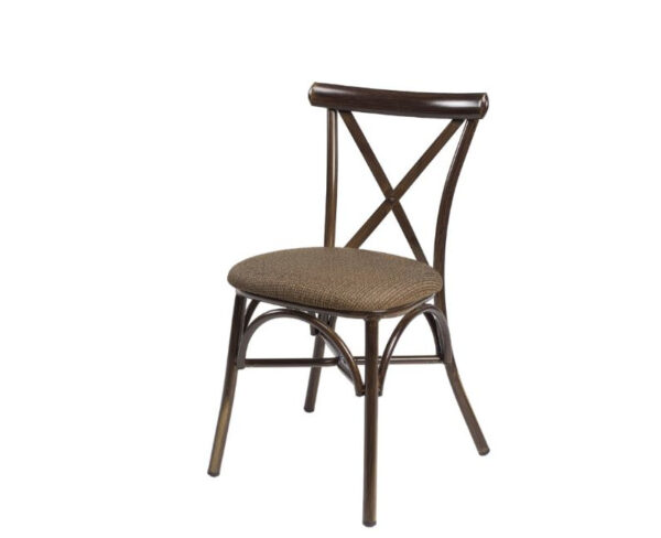 Silla Atenas con estructura deco nogal y asiento PU en panamá