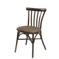 Silla Stoa estructura deco nogal y asiento PU Panamá
