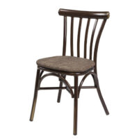Silla Stoa estructura deco nogal y asiento textilene otoño