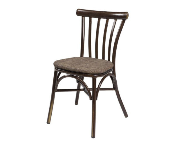 Silla Stoa estructura deco nogal y asiento textilene otoño