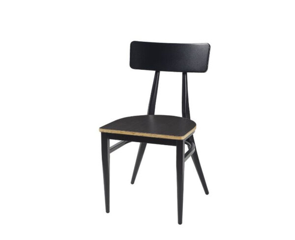 Silla Hannah con asiento laminado Ebony