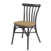 Silla Stoa estructura grafito y asiento trenzado atlas