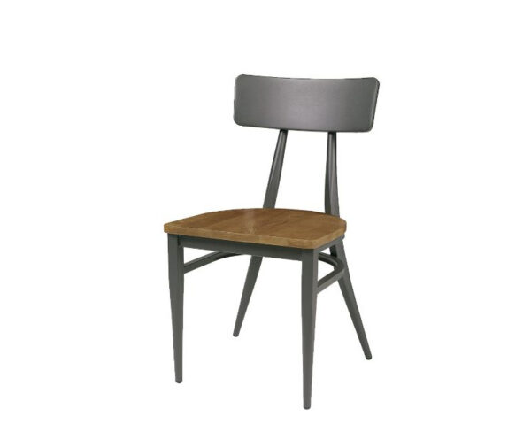 Silla Hannah con estructura grafito y asiento macizo