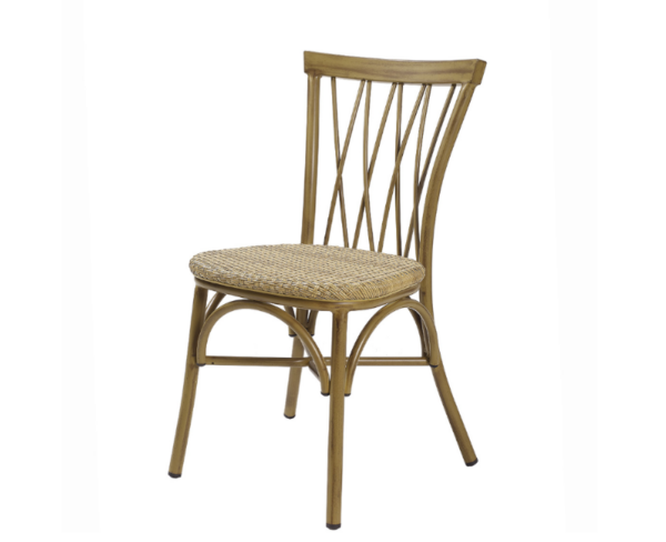 Silla Nenúfar estructura deco bambú y asiento atlas