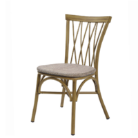 Silla Nenúfar estructura deco bambú y asiento textilene otoño