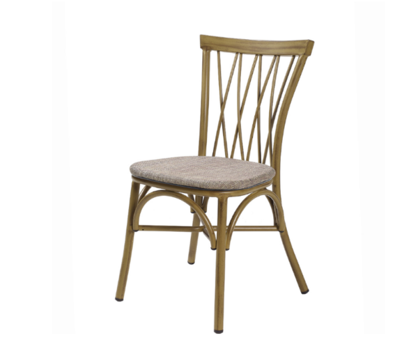 Silla Nenúfar estructura deco bambú y asiento textilene otoño