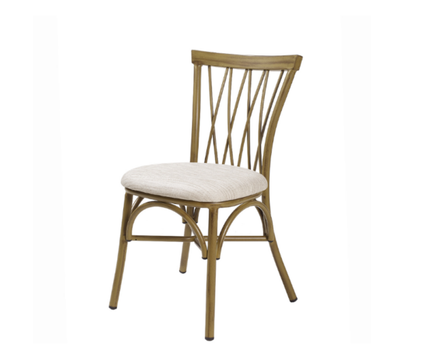 Silla Nenúfar estructura deco bambú y asiento indiana