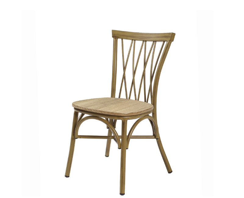 Cadira Nenúfar estructura deco bambú y asiento macizo