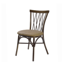 Silla Nenúfar estructura deco nogal y asiento panamá