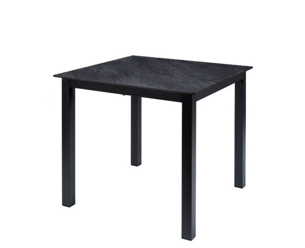 Mesa Nicte con estructura color negro y sobre compact pizarra