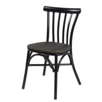 Silla Stoa estructura negro y asiento textilene negro