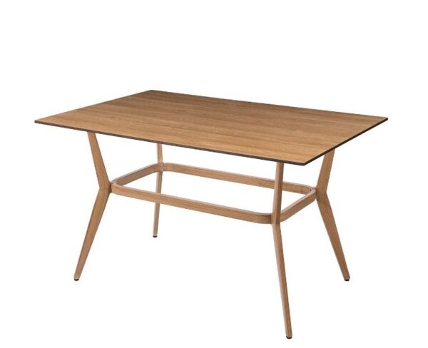 Mesa Louis Rectangular con estructura roble natural y sobre compact roble