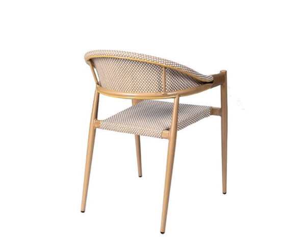 Sillón Ottawa con estructura roble natural y acabado textilene latte