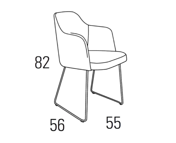 Medidas sillón A54-041