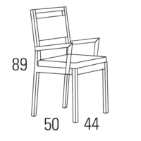 Mesures Cadira de braços A54-074