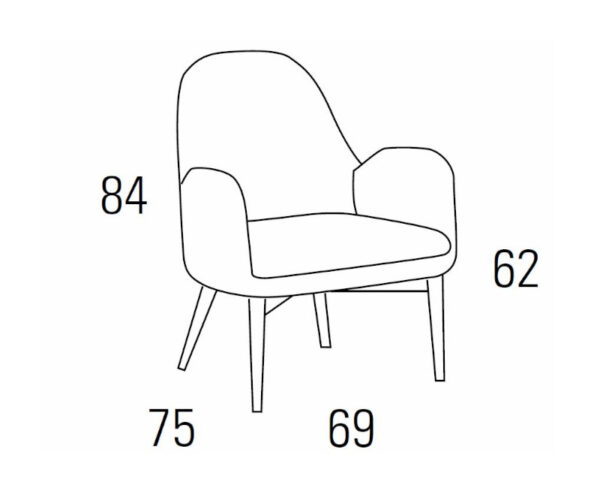 Medidas sillón A54-057