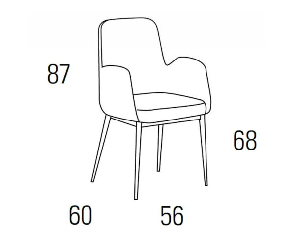 Medidas sillón A54-059