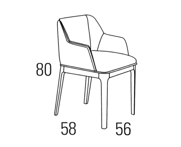 Medidas sillón A54-064